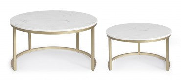 SET de deux TABLE BASSE marbre